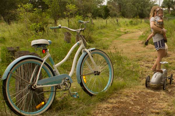 explore the farm by bike